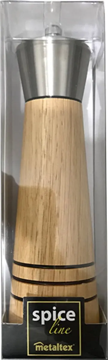 Metaltex Peper/Zoutmolen 21cm - Hout & RVS