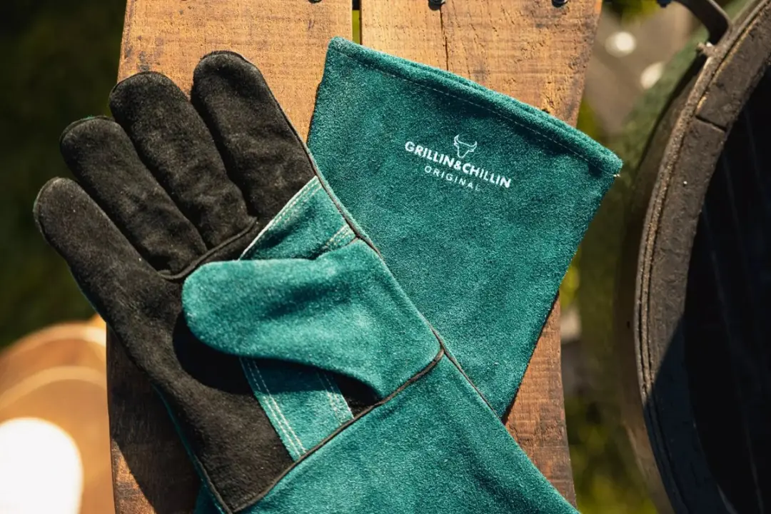 Gusta Grillin' & Chillin' Barbecuehandschoen - Suéde Groen