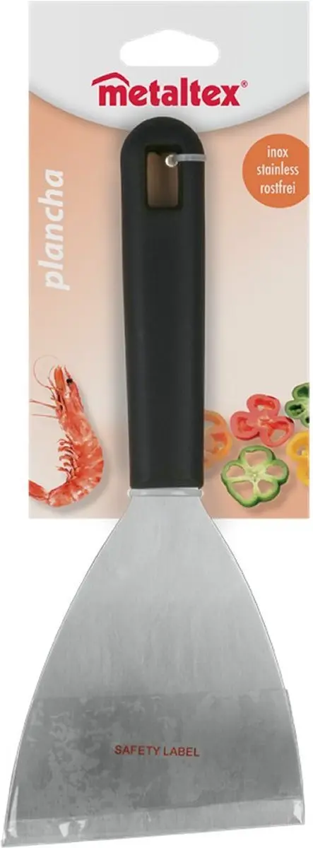 Metaltex Plancha Barbecue Spatel 23,8x10cm - Zwart