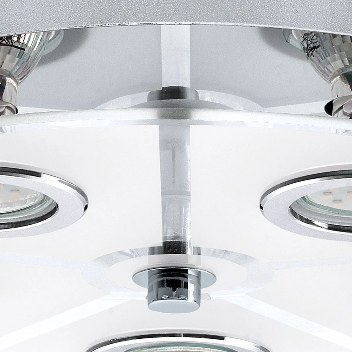 Eglo Cabo Plafondlamp 4 Lichtpunten Ø35cm - Chroom/Wit