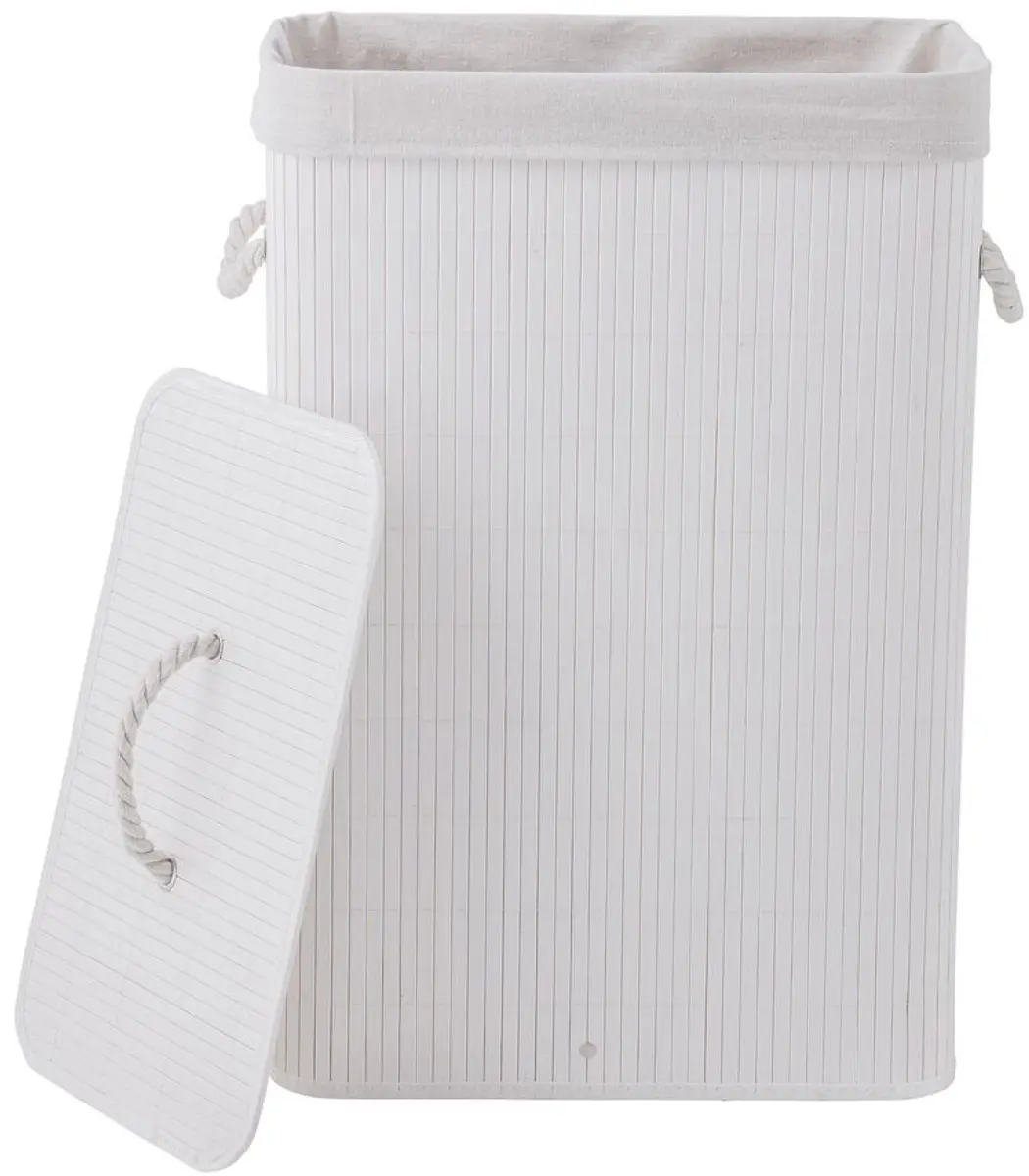 Sealskin Bamboe Wasmand met Deksel 56L - Wit