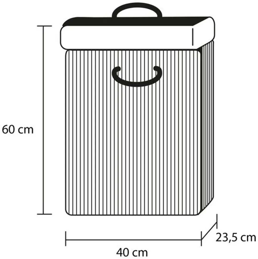 Sealskin Bamboe Wasmand met Deksel 56L - Wit