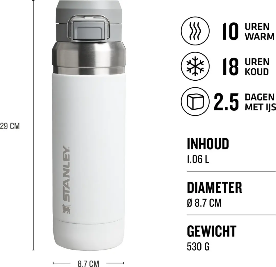 Stanley Quick Flip Roestvrijstalen Waterfles 1.06L - Citron