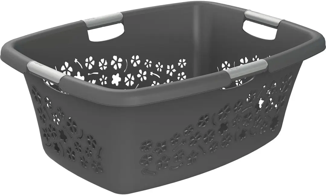 Rotho Wasmand Flowers 65 x 49 x 26 cm 50 l Kunststof Grijs