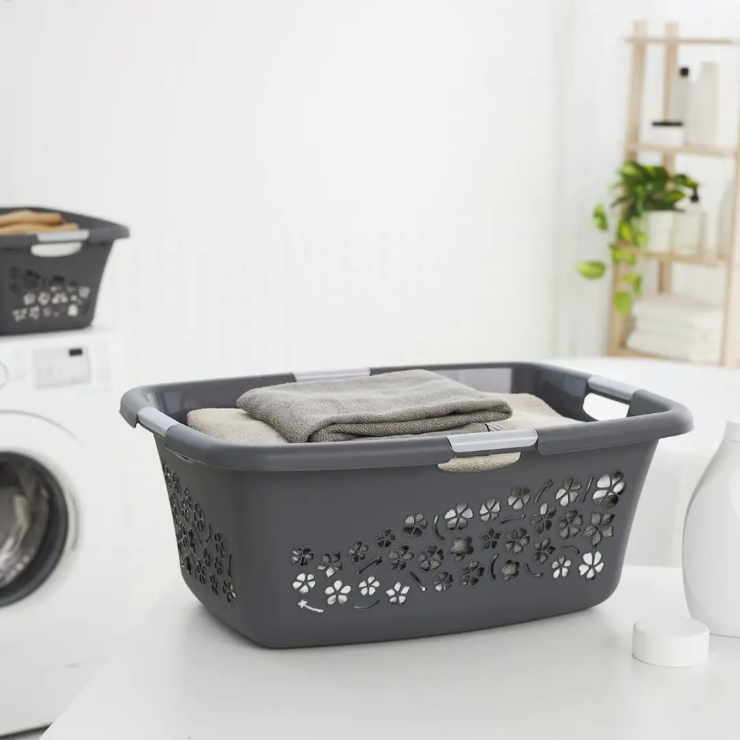 Rotho Wasmand Flowers 534058 - 50L Grijs