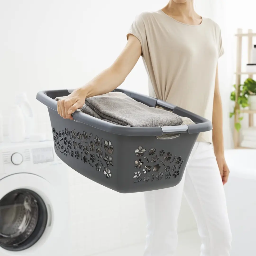 Rotho Wasmand Flowers 534058 - 50L Grijs