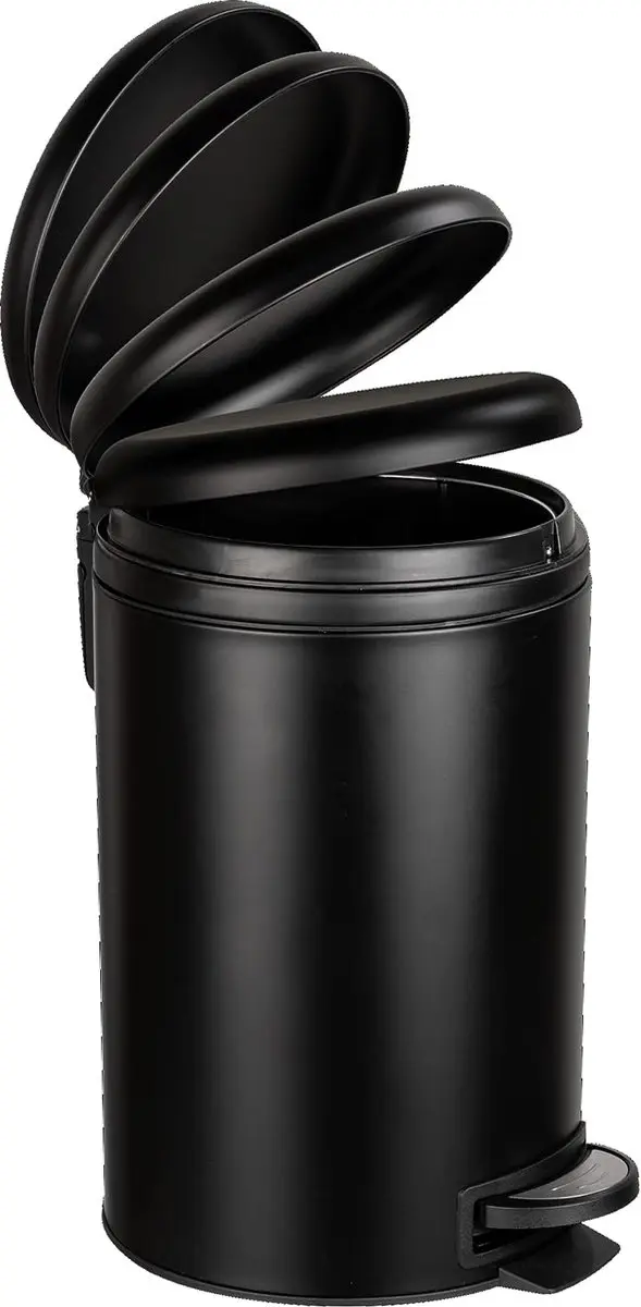 Wenko Pedaalemmer Leman Easy-close 12L - 25cm - Zwart