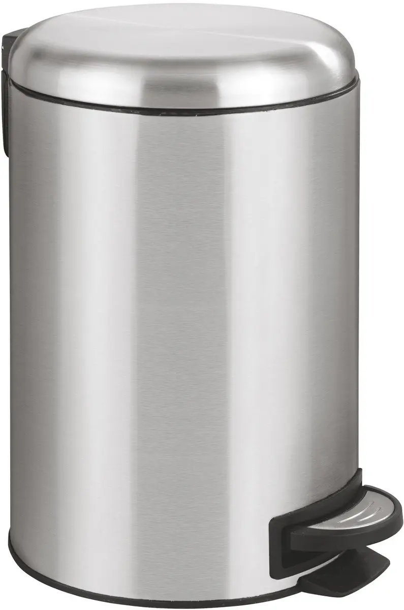 Wenko Pedaalemmer Leman 12L RVS - 25cm - Zilver
