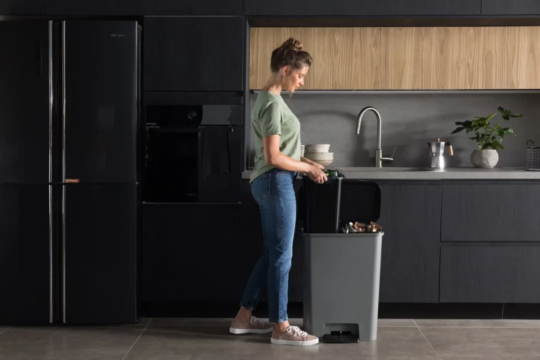 Curver Compatta Duo Prullenbak 46L - Grijs/Zwart