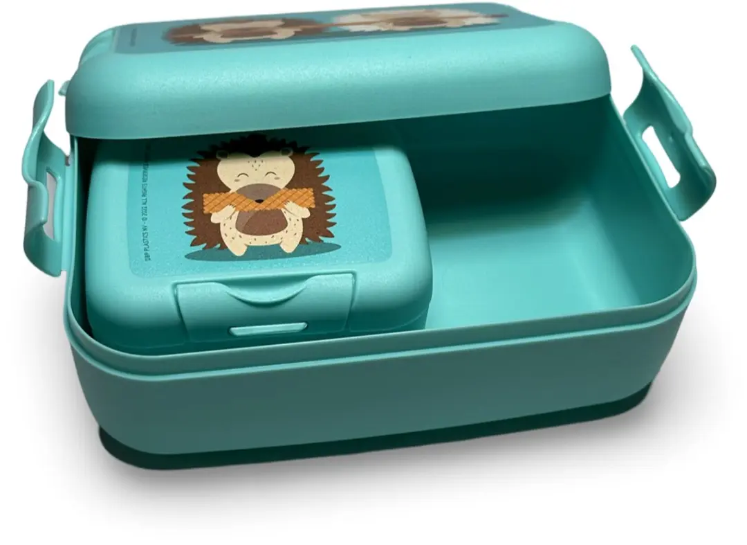 Amuse Brooddoos Medium Lunchbox met Snackbox - 2-delig - Blauw
