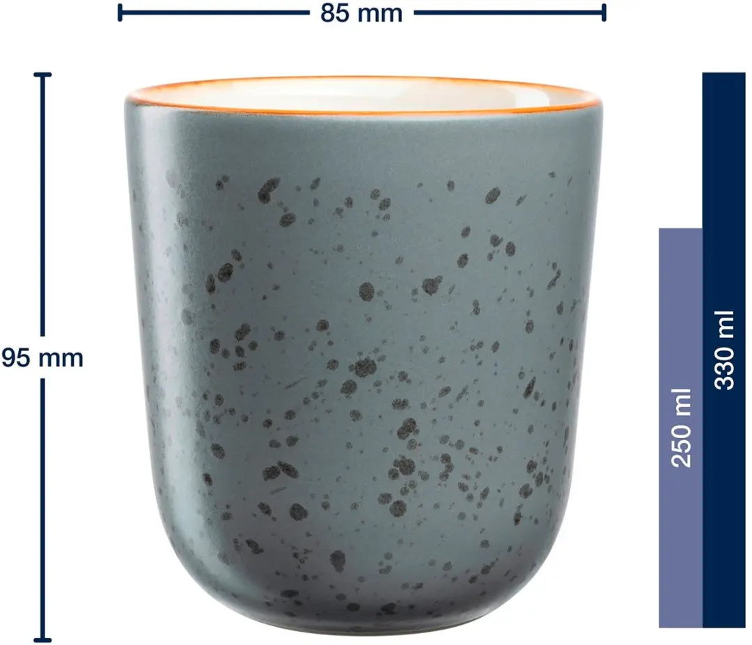 Leonardo Roma Koffiemokjes 330ml - Set van 4 Stuks - Divers
