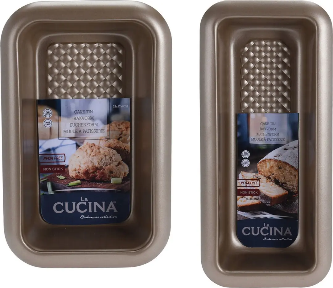 La Cucina 2-delige Cakevormen Set 28cm & 35cm - Zilver