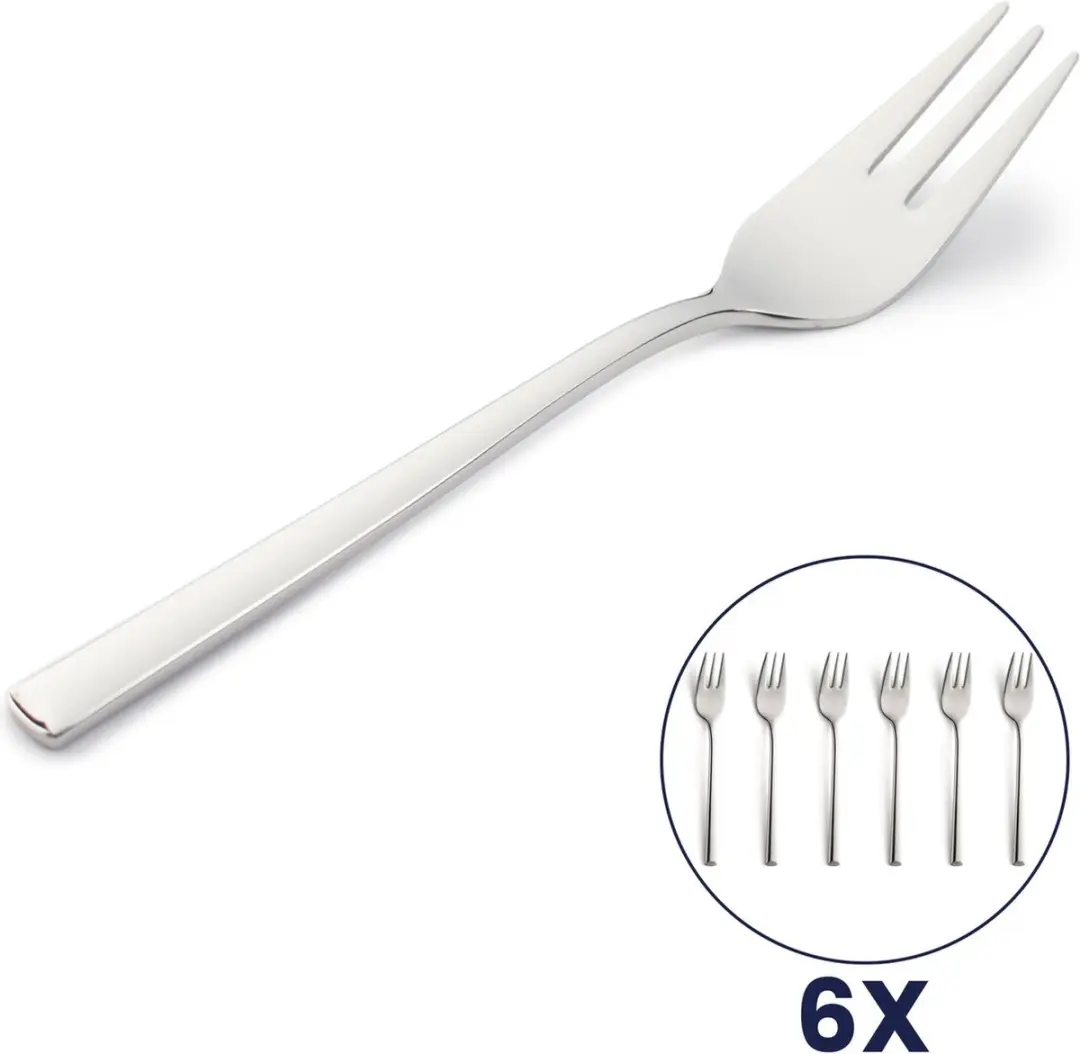 Amefa Metropole Taartvorkjes 6-delig - Zilver