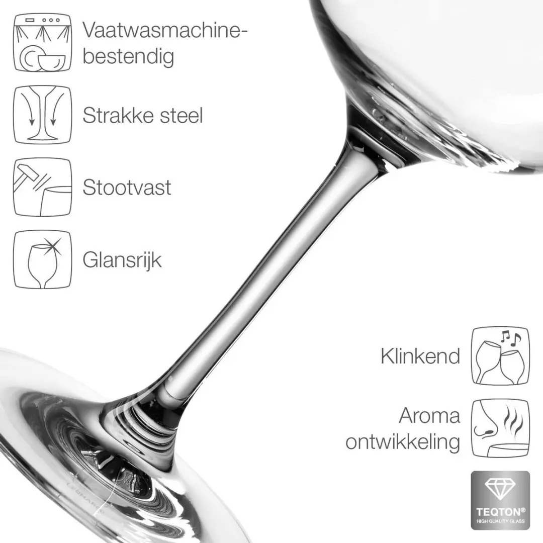 Leonardo Tivoli Rode Wijnglas 580ml - Set van 6 - afbeelding 6 van 6