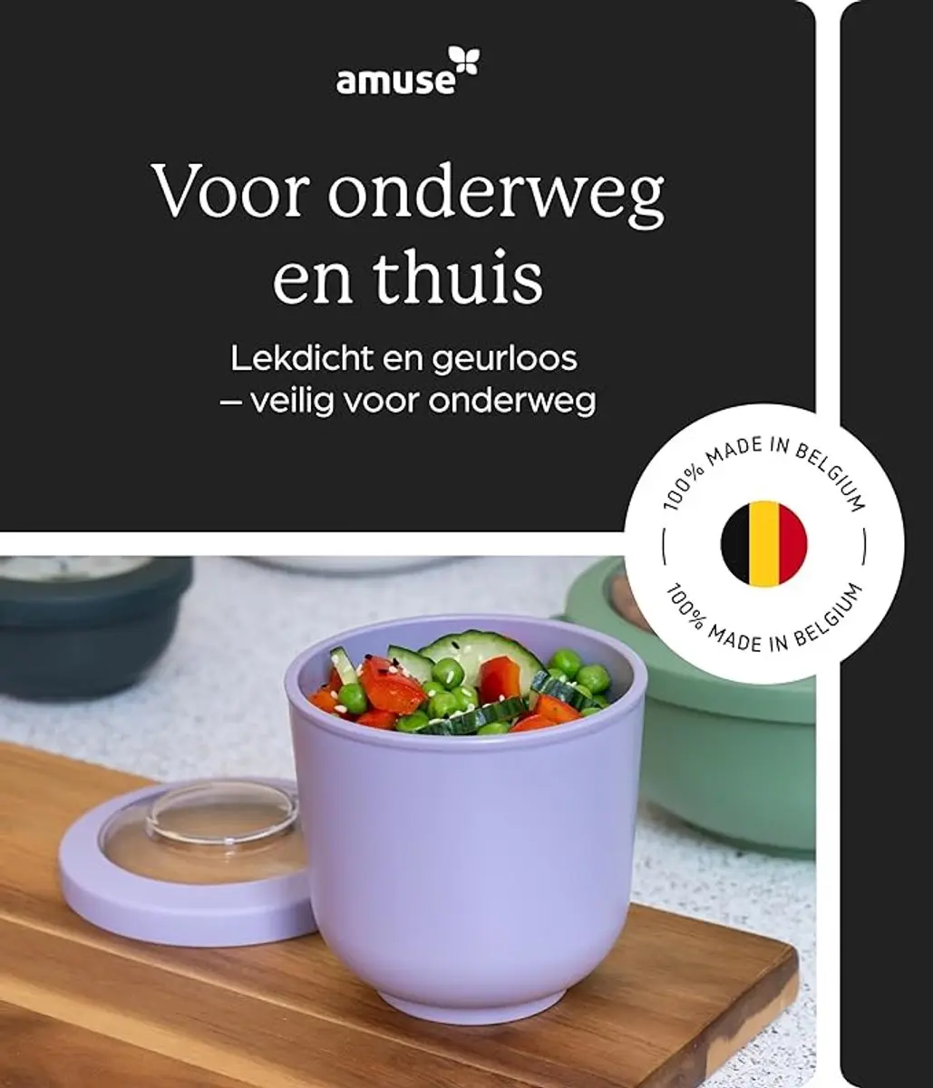 Amuse Tylla Lavender Lunchbox 500ml - Paars - afbeelding 6 van 6