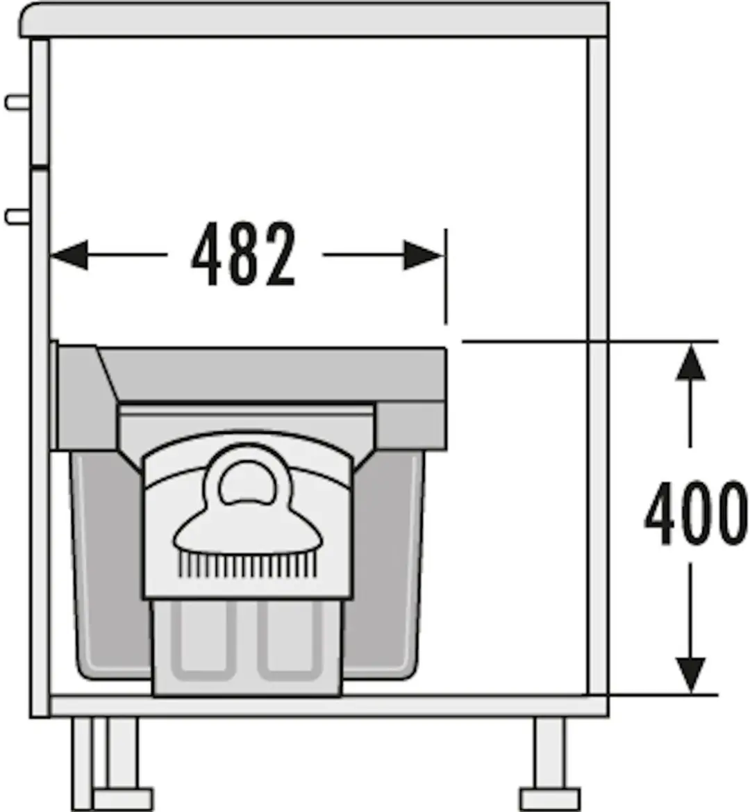 Hailo AS Tandem 3666801 Veegset - 30L - Lichtgrijs