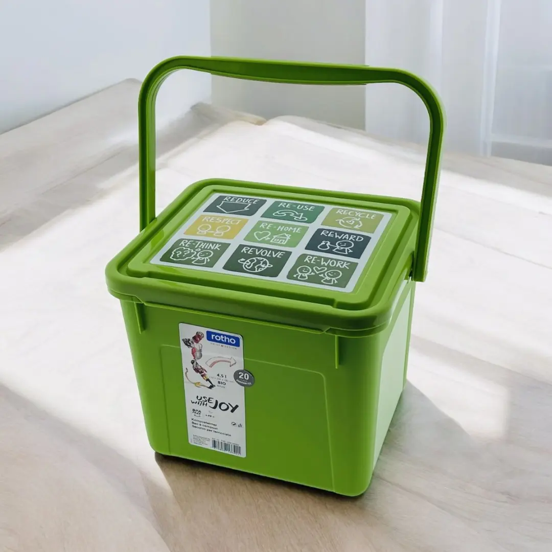 Rotho Compostemmer 4.5L - Groen - BPA-vrij
