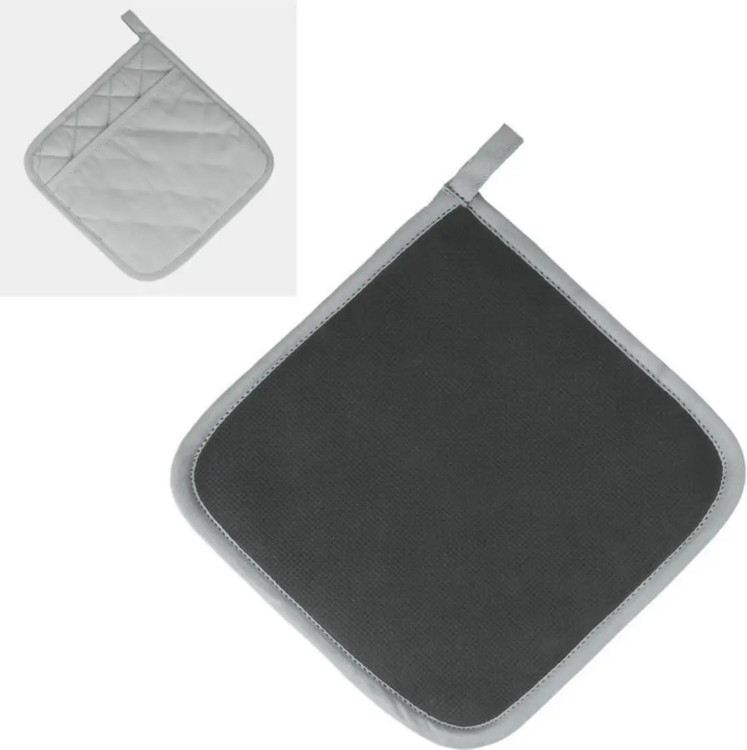 Metaltex Pannenlap Anti-slip 22x22cm - Grijs/Zwart
