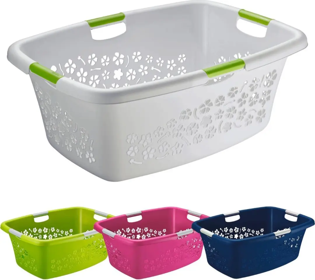 Rotho Wasmand Flowers 534057 - 50L - Blauw