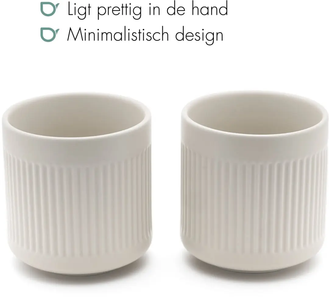 Bredemeijer Skagen Theemokken Porselein 300ml - Wit - 2 Stuks