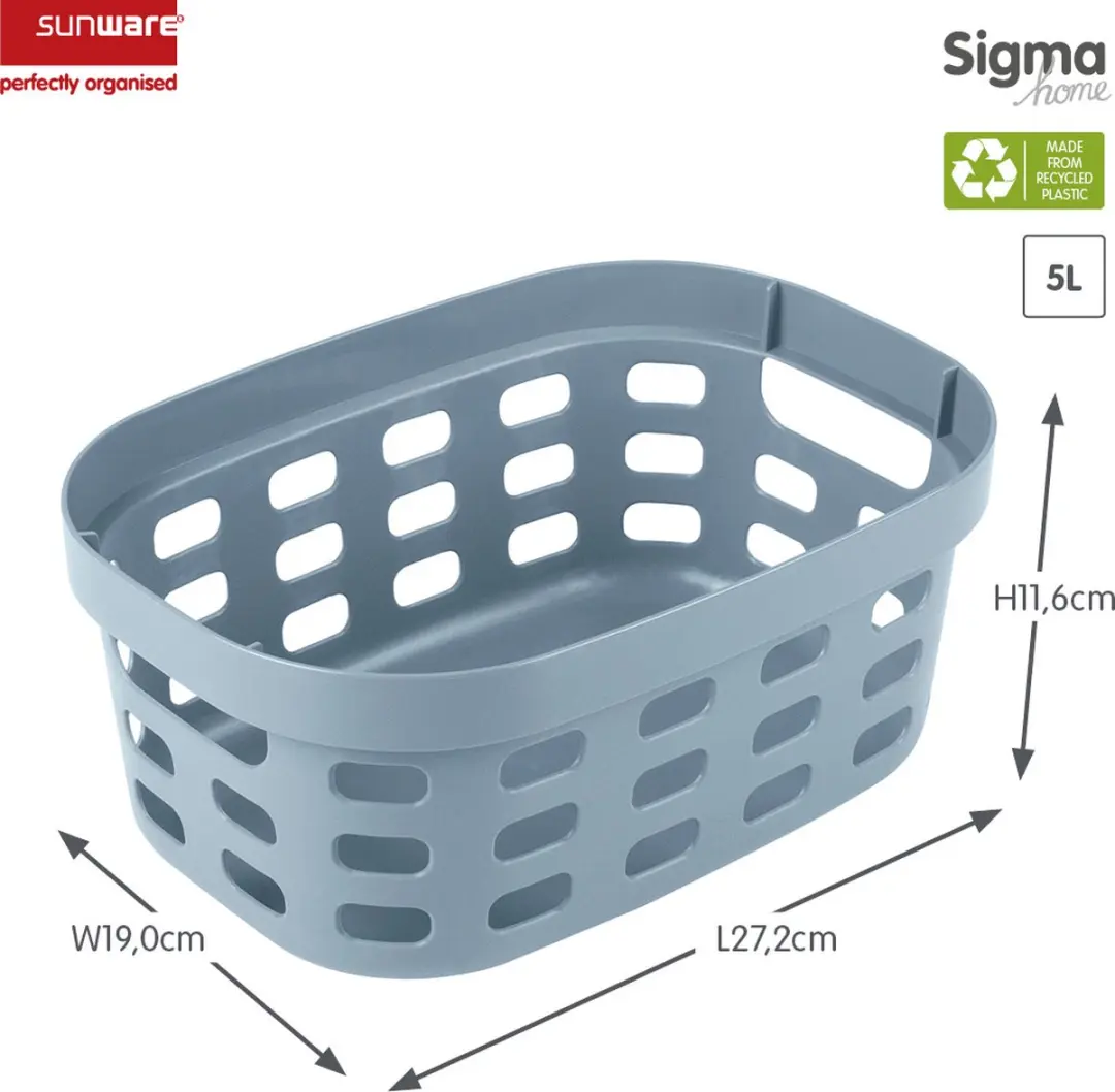 Sunware Sigma Home Mand 5L - 6 Stuks - Blauw