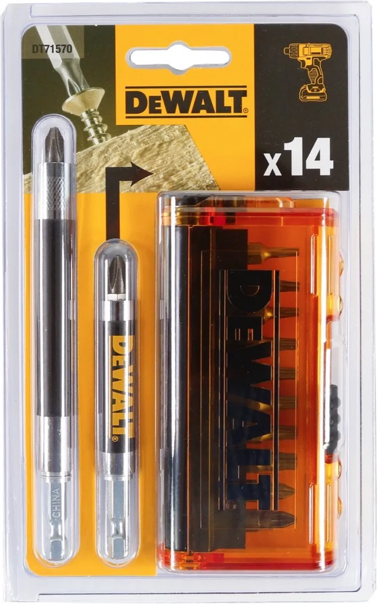 DeWalt DT71570-QZ Bitset 14-delig - Metaal