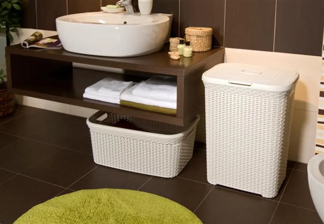 Curver Style Wasmand 45L - 2 Vakken - Wit