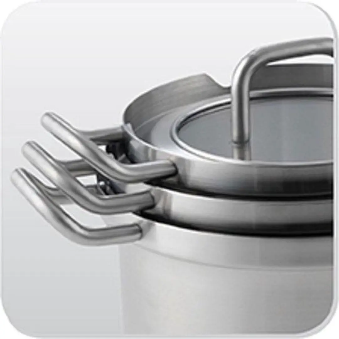 BK Q-linair Master Glas Soeppan 24cm - 7,5L - Zilver