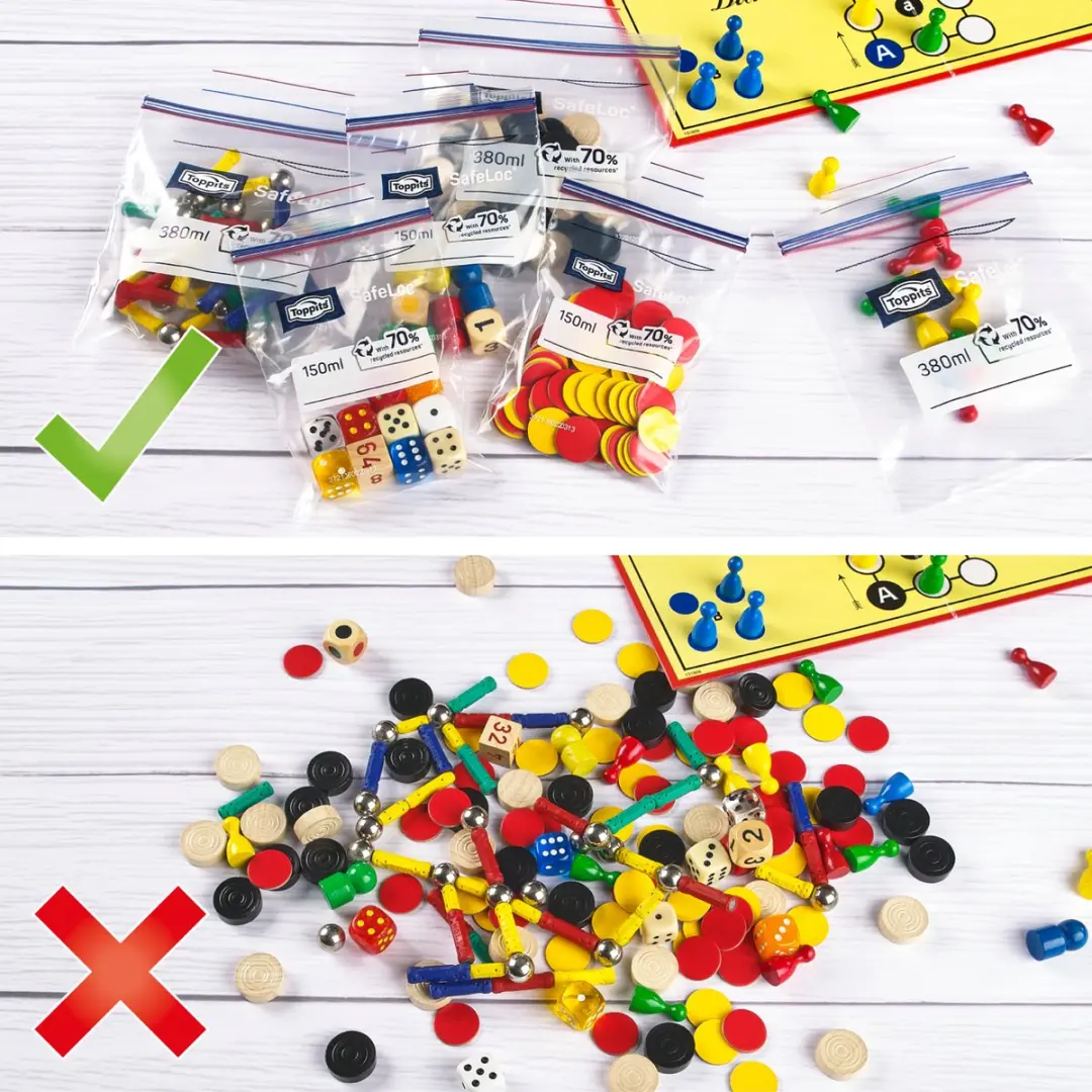 Toppits Mini-Zipzakjes 150/380ml - 40 Stuks - Multicolor