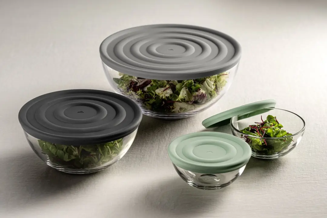 Leonardo CUCINA Siliconen Dekselset 28cm - Lichtgrijs