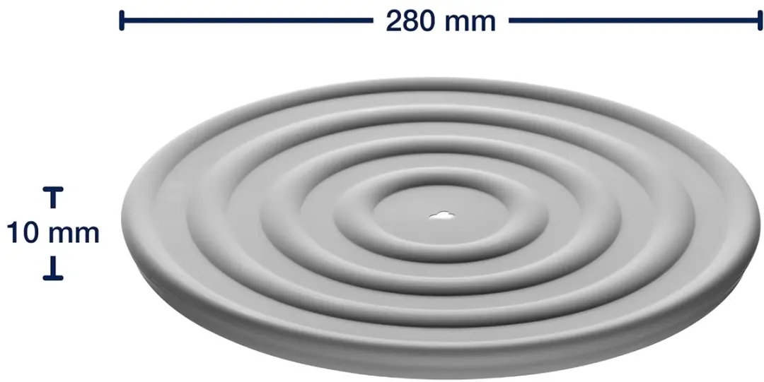 Leonardo CUCINA Siliconen Dekselset 28cm - Lichtgrijs