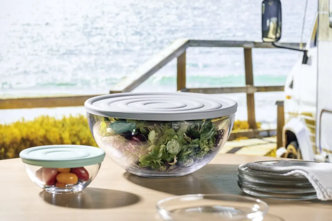 Leonardo CUCINA Siliconen Dekselset 28cm - Lichtgrijs