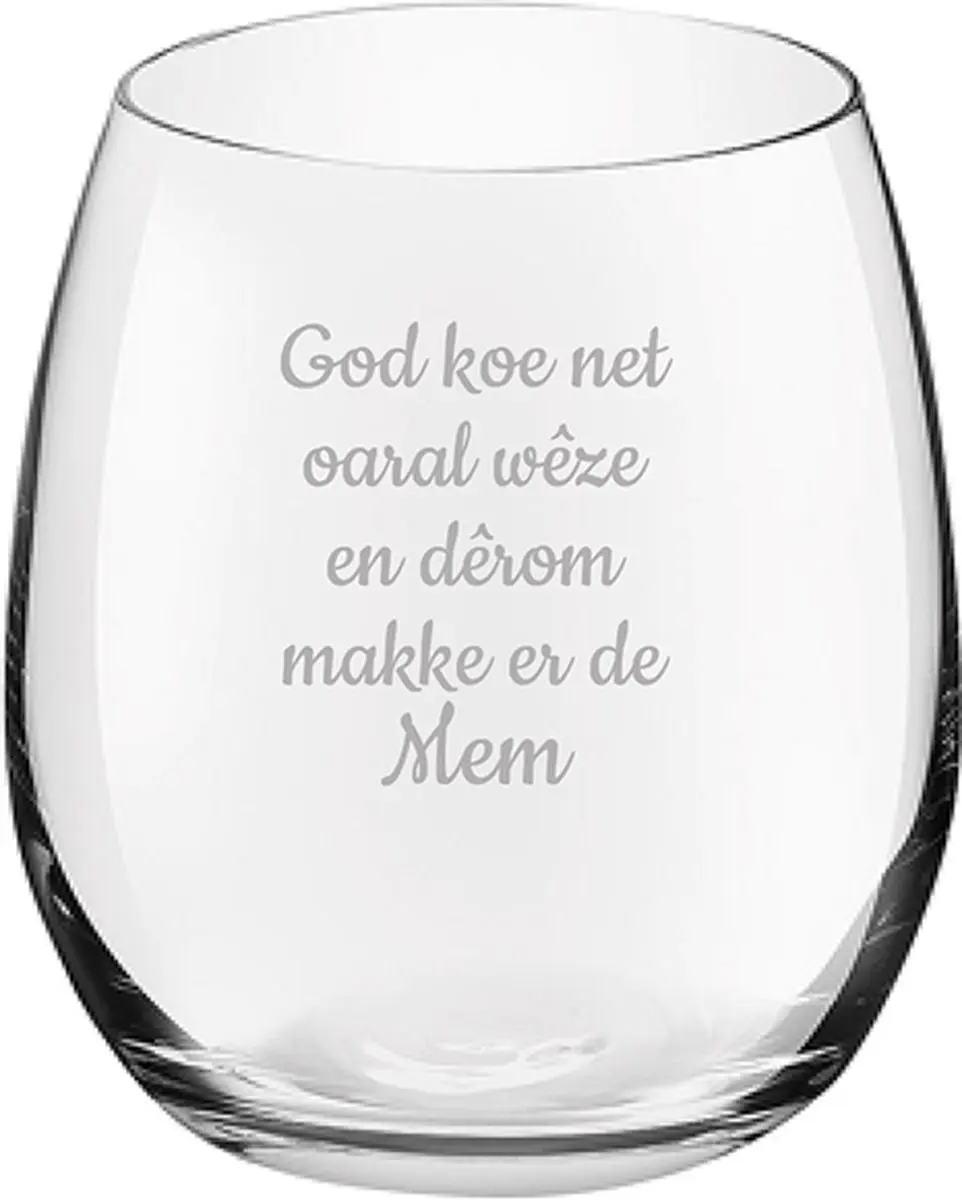 Royal Leerdam Drinkglas 'God koe net oaral wêze' 39cl