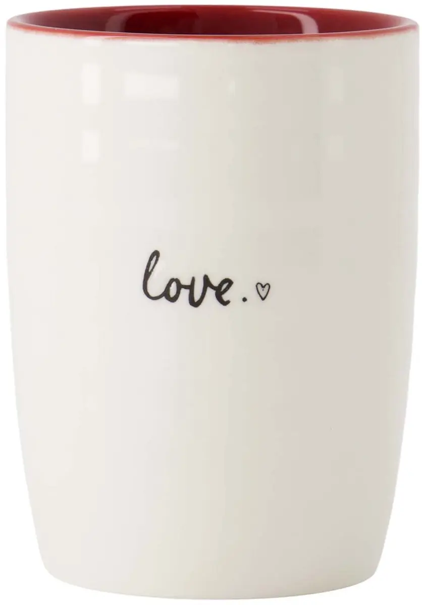 Zusss Koffiemok Love - Wit/Rood - 1 Stuk