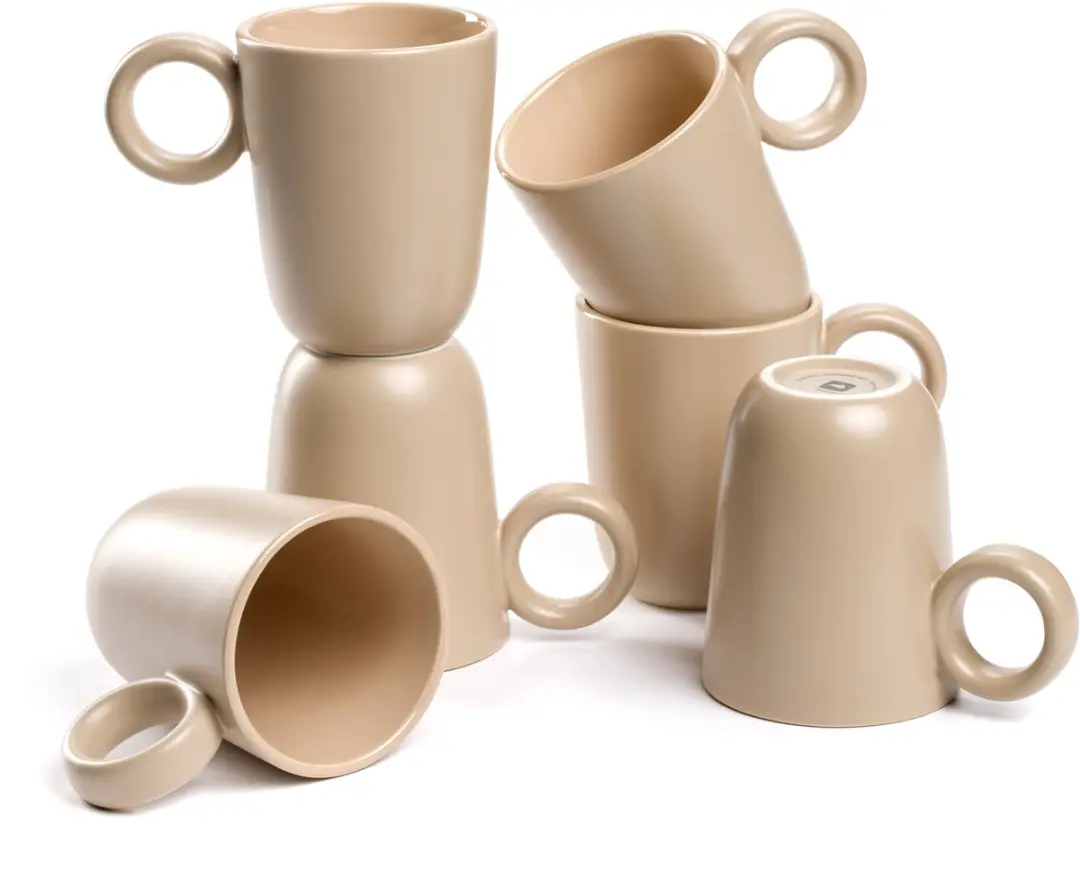 Leonardo Roma Mokken 400ml - Set van 6 - Abrikoos