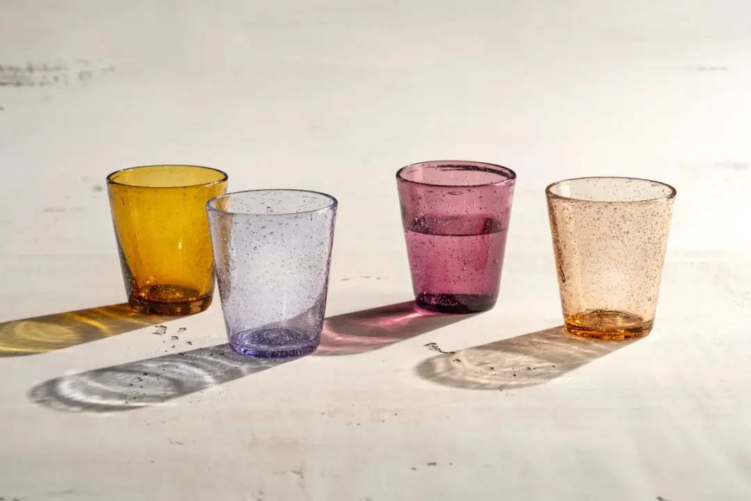 Leonardo Burano Drinkglas Set - 4 Stuks - Roze/Oranje