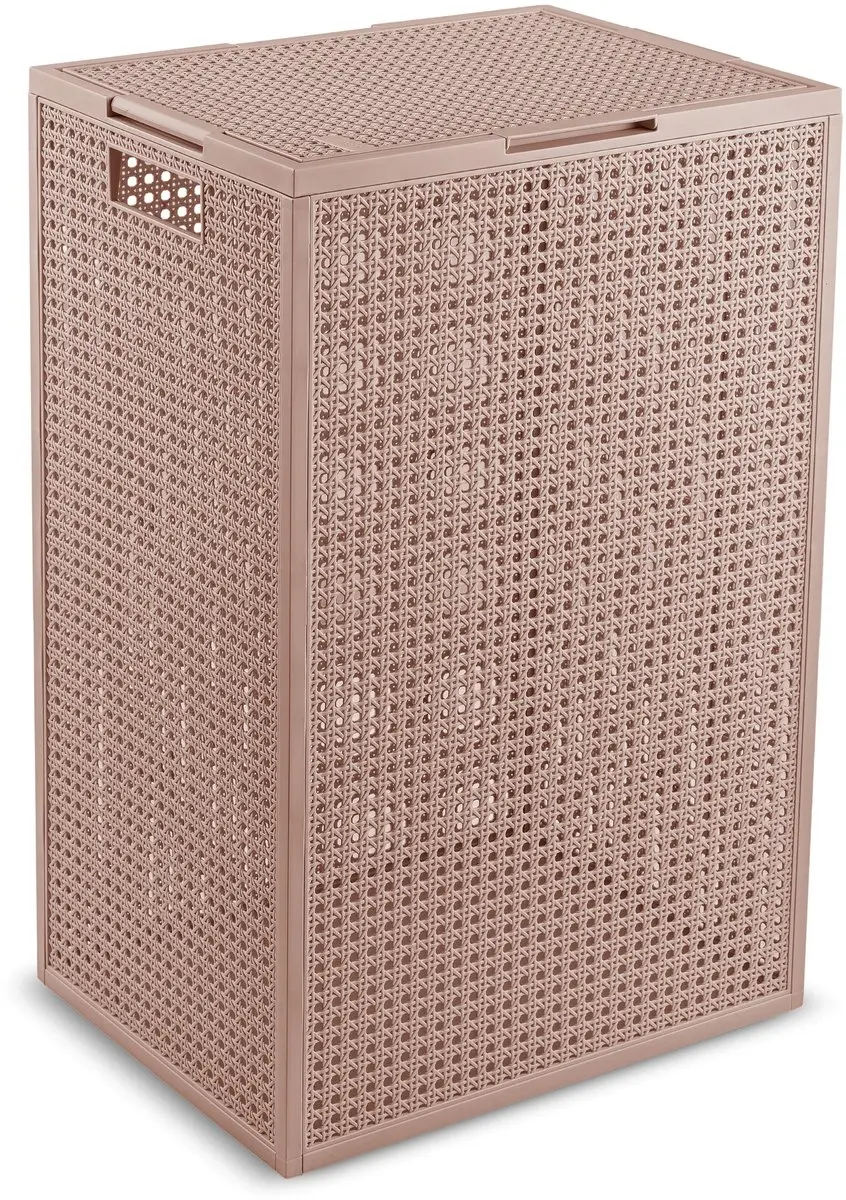 Curver Kaya Wasmand met deksel 60L - 38x29x58,5cm - Warm Taupe