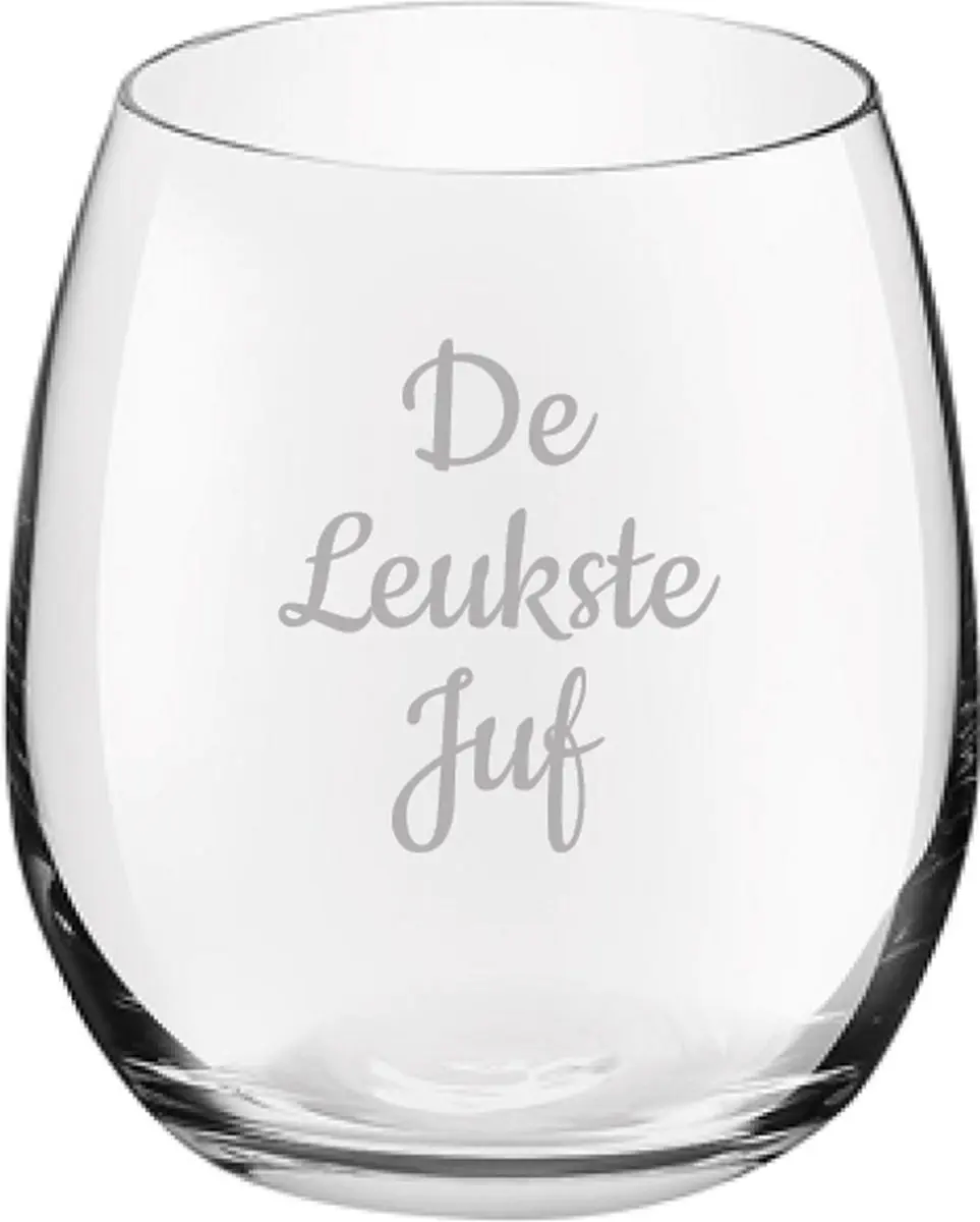 Royal Leerdam Gegraveerd Drinkglas 39cl - Leukste Juf