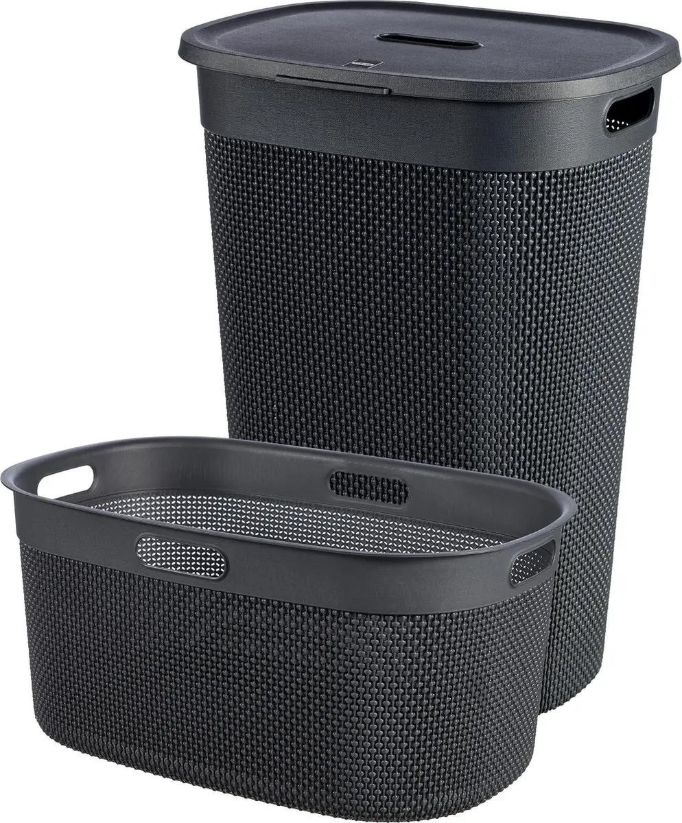 Curver Filo Wasmand met deksel 55L + Wasmand 45L