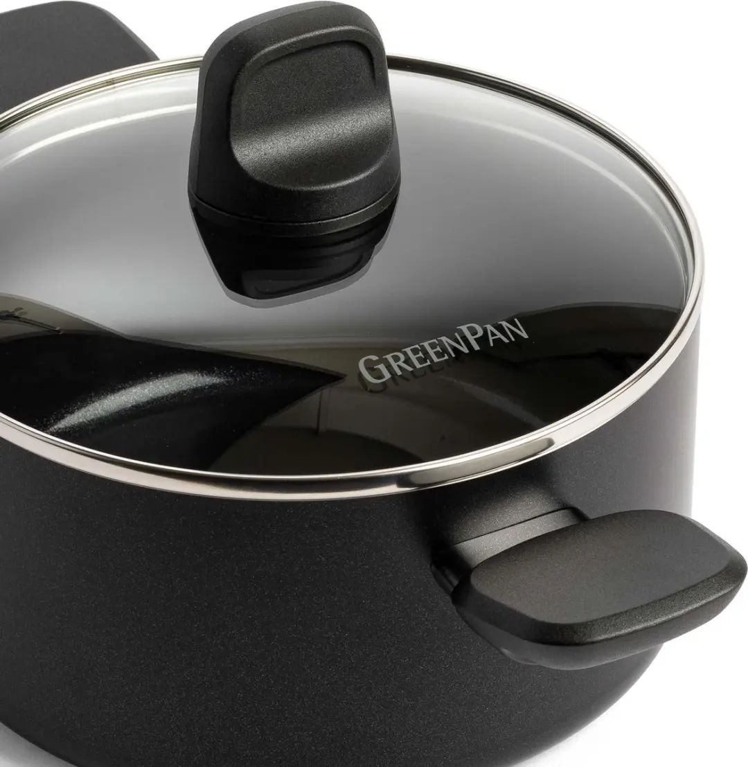 GreenPan Memphis CC004757-001 Pannenset 6-delig - 16/18/20cm - Zwart