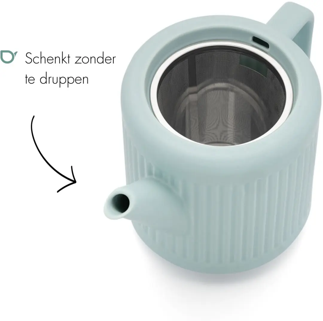 Bredemeijer Skagen Theepot Keramiek 1,2L - Lichtblauw
