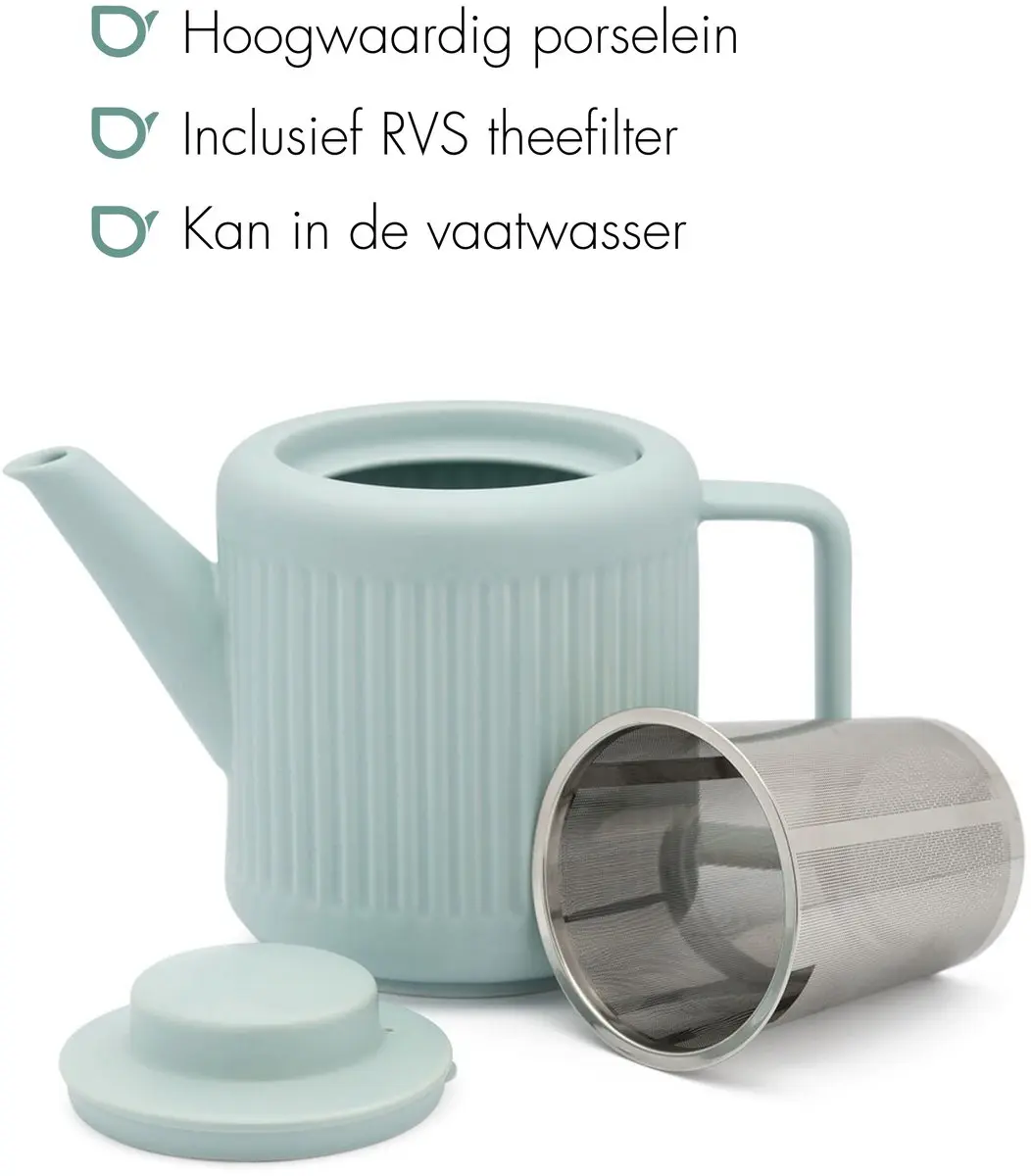 Bredemeijer Skagen Theepot Keramiek 1,2L - Lichtblauw - afbeelding 6 van 6