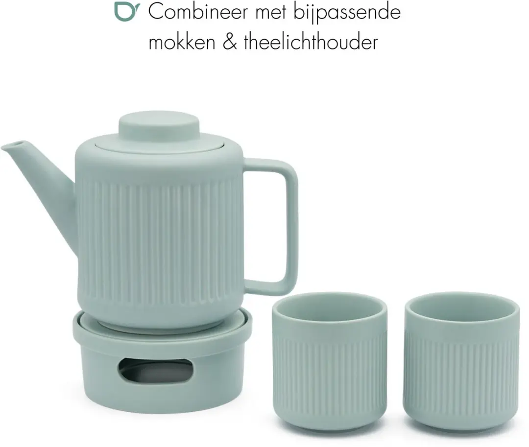 Bredemeijer Skagen Theepot Keramiek 1,2L - Lichtblauw
