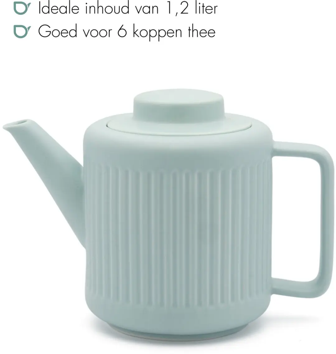 Bredemeijer Skagen Theepot Keramiek 1,2L - Lichtblauw