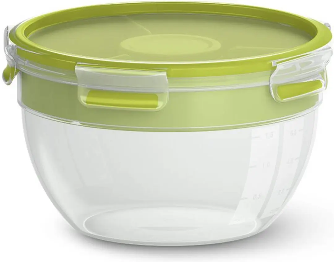 EMSA N10713 Rond Doos 2,6 l Groen, Transparant 3 stuk(s)