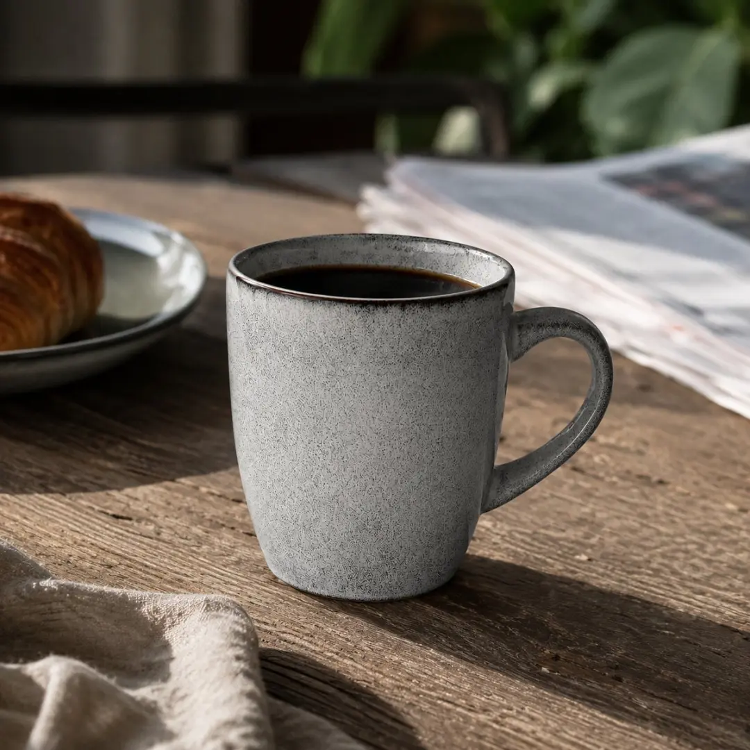 Dutch Rose Serenity Mok - Stoneware 250ml - Grijs