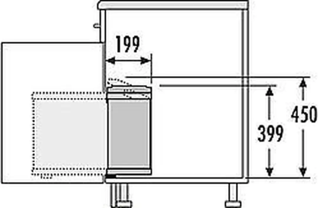 Hailo Uno-Automatic AE341890 Inbouw Prullenbak 18L - Wit - afbeelding 6 van 6