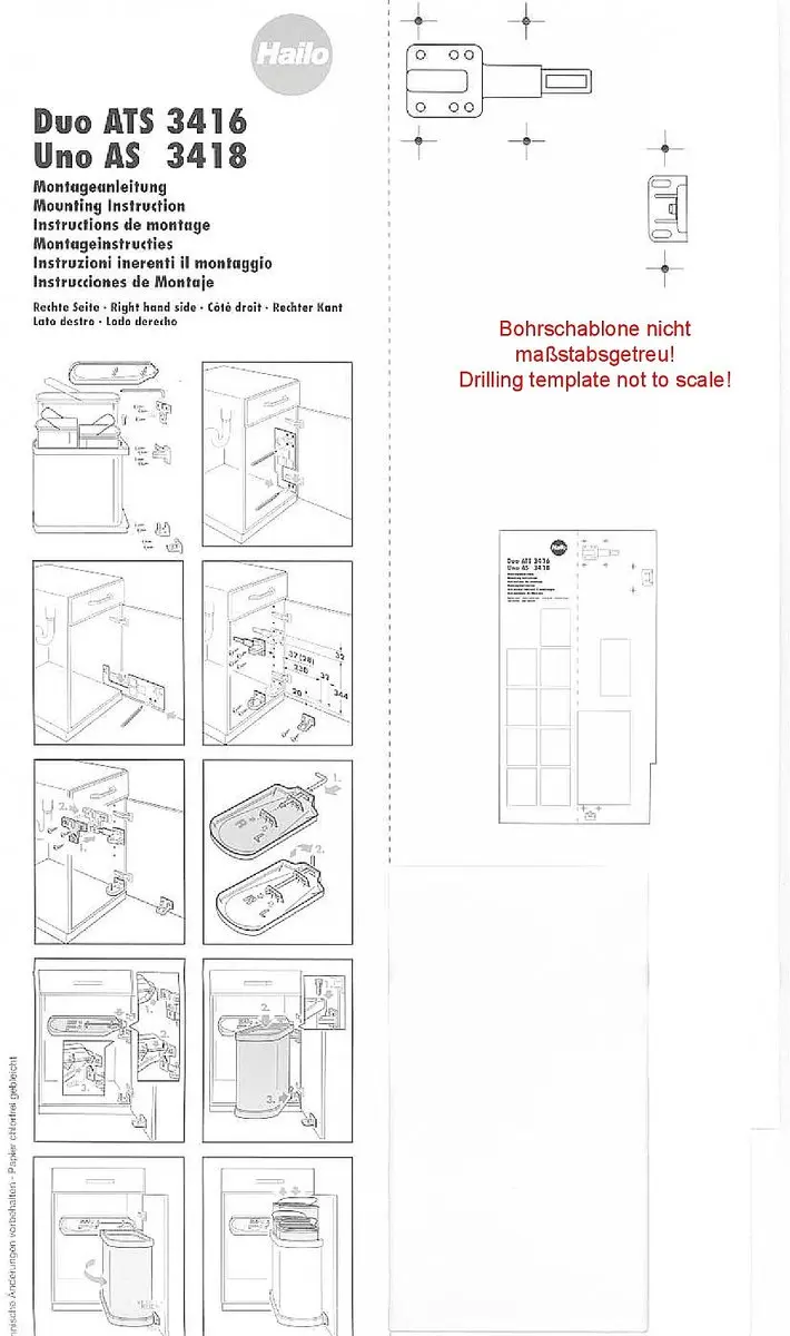 Hailo Uno-Automatic AE341890 Inbouw Prullenbak 18L - Wit