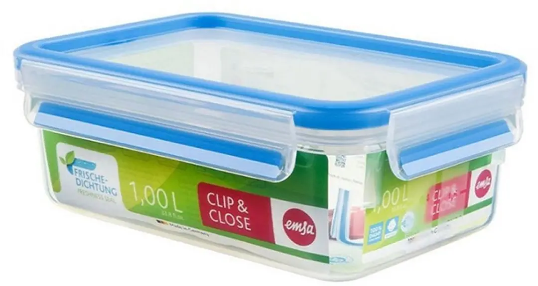 Emsa Clip & Close Vershouddoos 1,0L - Transparant