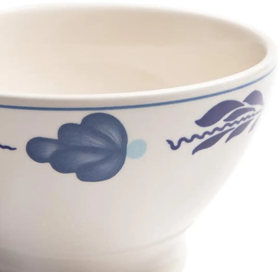 Royal Boch Boerenblauw Kom op Voet - 16cm - 6 Stuks